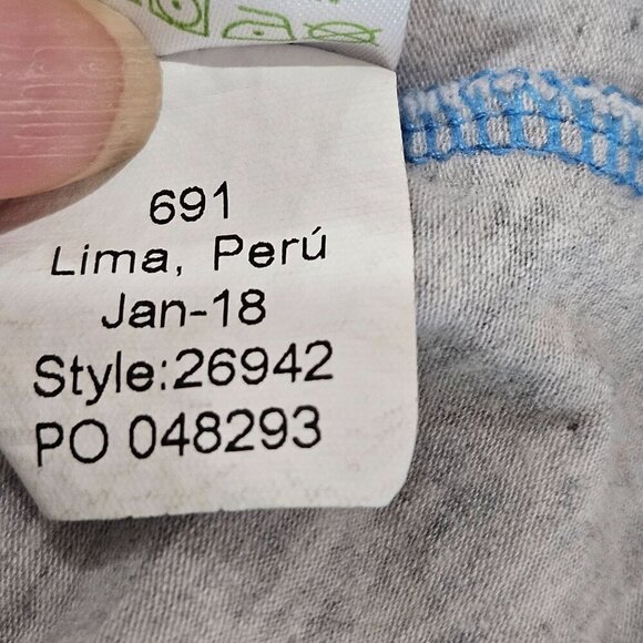 Lilly Pulitzer Blue Gray Long Sleeve Top Tee Giraffe XX Lilly Medium - Picture 10 of 10